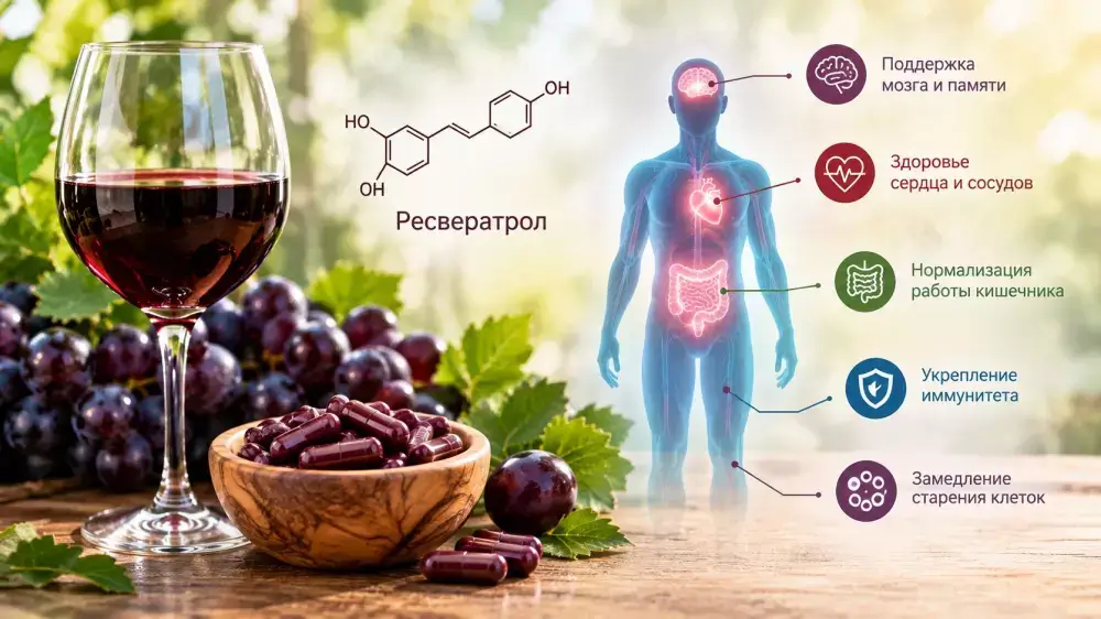 Ресвератрол: для чего нужен организму и как он действует